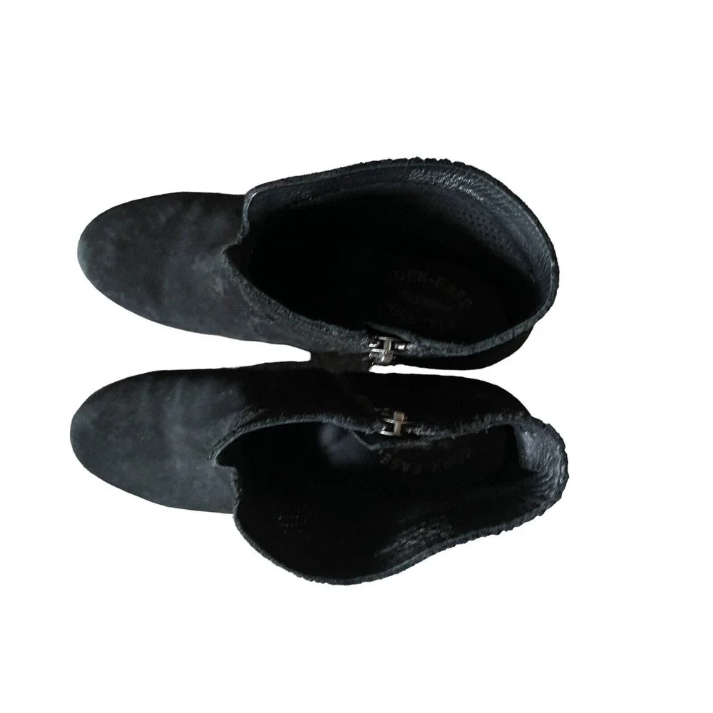 Kork-Ease Sherill Booties Ankle Boots Heels Suede Leather Zip Black Womens 9 - Picture 11 of 11